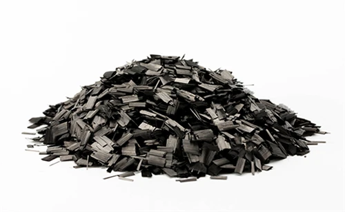 Can chopped carbon fibers be used in the textile industry?